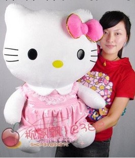 熱賣特大號75厘米HELLO KITTY貓 公仔玩具 粉色裙子HelloKitty批發・進口・工廠・代買・代購