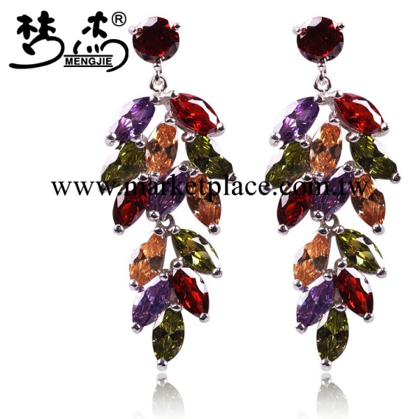 夢傑 AAA鋯石時尚飾品 明星同款 鋯石耳飾 女耳環 廠傢直銷 熱賣工廠,批發,進口,代購