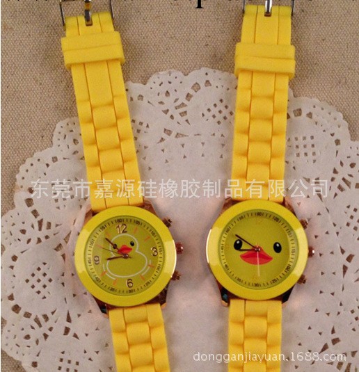 卡通手錶 果凍小黃鴨手錶 黃色小鴨子手錶禮 臺灣熱賣禮品手錶工廠,批發,進口,代購