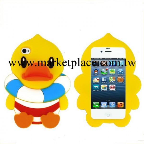 蘋果IPHONE5小黃鴨保護套 IPHONE5手機保護套 5S手機殼  B 16工廠,批發,進口,代購
