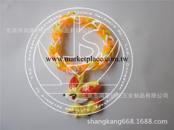 矽膠橡皮筋手環 diy吊飾兒童手鏈 彩色夜光香味編織橡皮筋手鏈工廠,批發,進口,代購