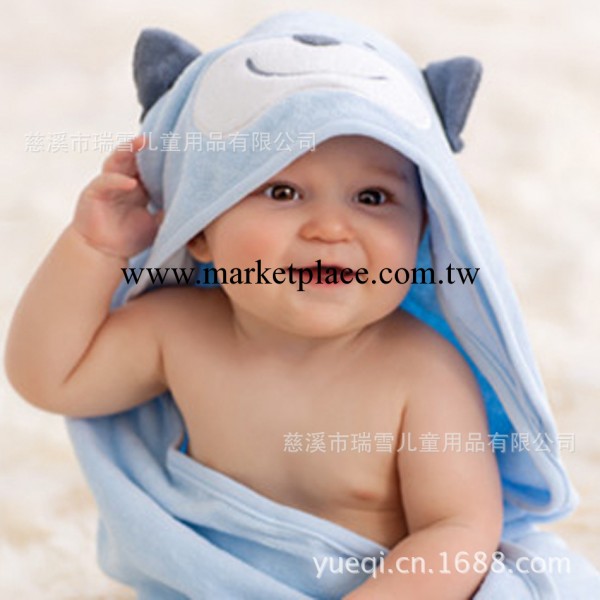 兒童加大竹纖維浴巾嬰幼兒洗澡用品卡通有帽浴巾超柔絨嬰兒浴巾工廠,批發,進口,代購