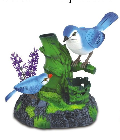 廠傢直銷 正品西騎士仿真鳥 HL512AB雙鳥聲控 感應鳥 玩具批發批發・進口・工廠・代買・代購