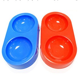 六維 寵物用品 狗碗 食具 塑料連身食盆 貓碗 廠傢直銷工廠,批發,進口,代購