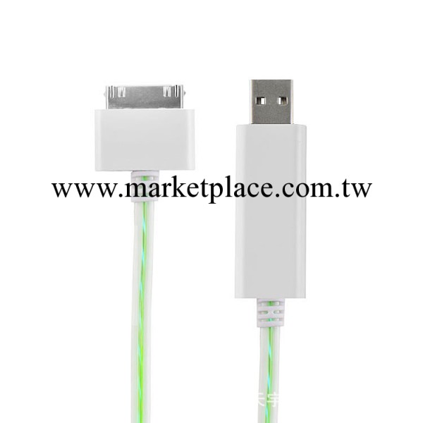 新品蘋果 iphone4 4s 追光 數據線 new ipad 3 2 冷光線 發光線工廠,批發,進口,代購