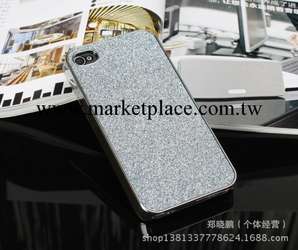 批發電鍍閃粉 iPhone4手機殼 4S外殼 蘋果4保護套配件 磨砂閃粉工廠,批發,進口,代購