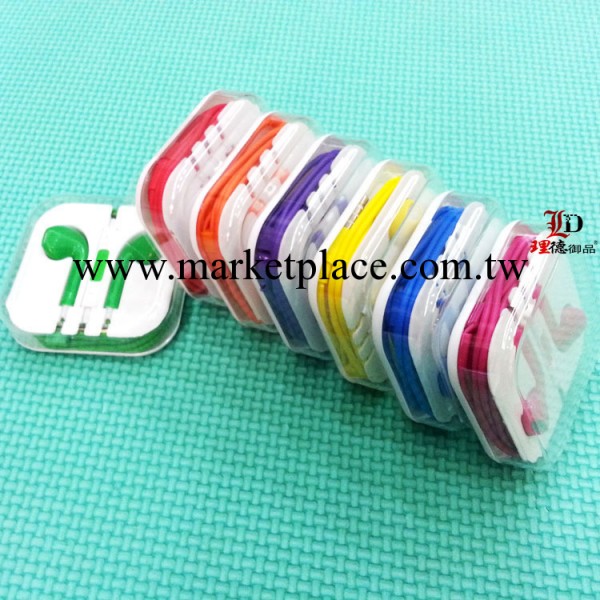 送水晶盒IPHONE5耳機多彩色帶線控耳機 蘋果IPHONE通用型 帶線控工廠,批發,進口,代購