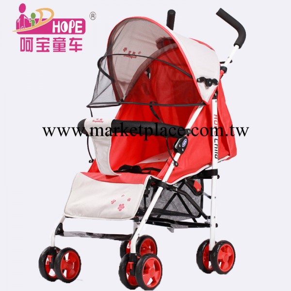 呵寶童車309新款超輕便攜嬰兒推車 白色烤漆鋼管嬰兒車 可坐可躺工廠,批發,進口,代購