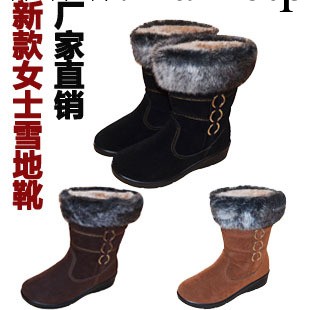廠傢直銷 冬季新款女士皮毛一體雪靴 棉靴 中筒加厚靴子批發工廠,批發,進口,代購