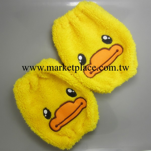 新品 萌貨來襲 DUCK 可愛小黃鴨毛絨刺繡套袖 袖套 韓版工廠批發工廠,批發,進口,代購