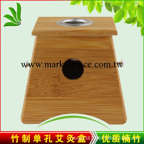 竹制單孔艾灸盒艾灸器具一孔艾炙器具1孔溫灸器工廠,批發,進口,代購