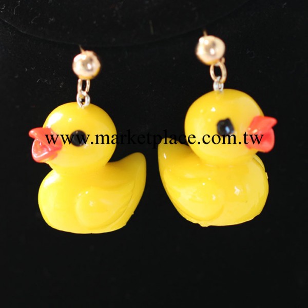 泰國！早春新款！泰國77th 誇張小黃鴨 cute 耳釘 耳環 批發飾品工廠,批發,進口,代購