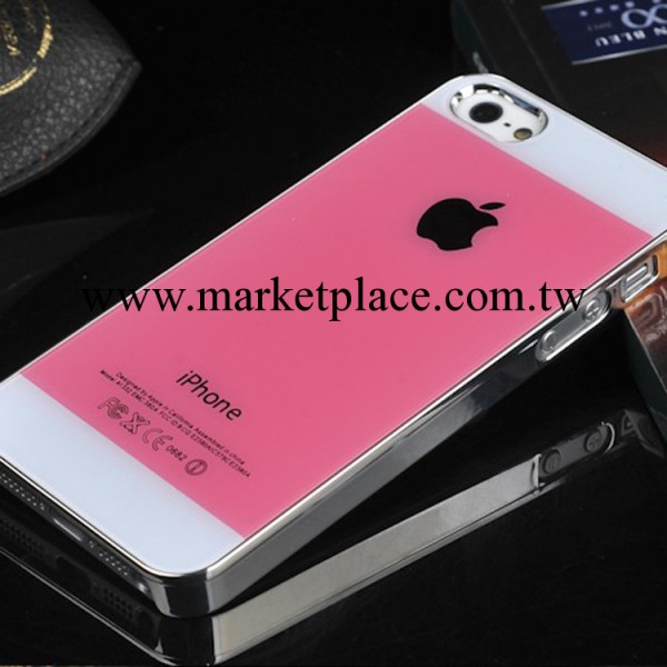 iphone5保護套 蘋果5s手機殼 玻璃防刮保護殼 雙色手機外殼批發工廠,批發,進口,代購