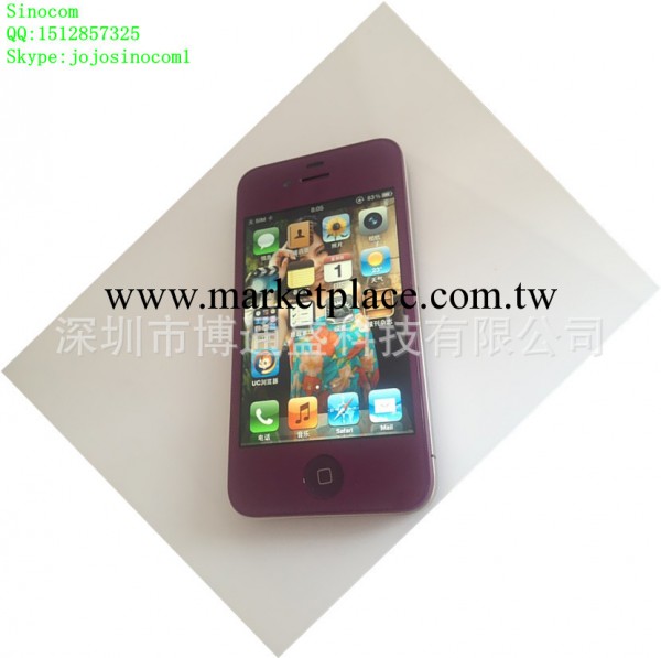 供應 蘋果IPHONE 4S 普通紫色總成全套 液晶顯示屏+返回鍵+後蓋工廠,批發,進口,代購