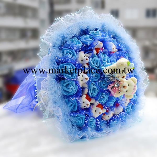 聖誕禮品 創意禮品代理 淘寶代銷貨源 一件代發 小熊花束 D163工廠,批發,進口,代購