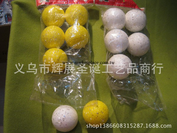 聖誕彩球聖誕雪球 8CM 彩繪球 聖誕禮品 酒店櫥窗裝飾 新款6個裝工廠,批發,進口,代購