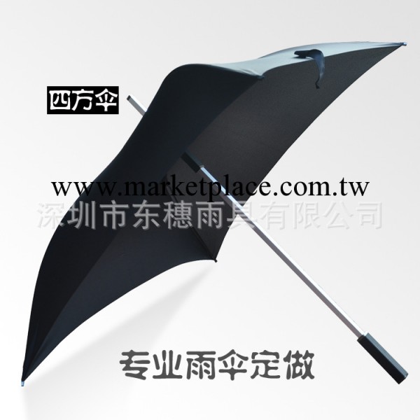 廠傢定做鋁合金中棒四方傘 印制LOGO 創意四方型雙骨直桿大傘雨傘工廠,批發,進口,代購