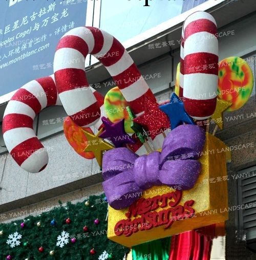 春節節日佈置 商場酒店購物中心 美陳佈置 聖誕棒商場門頭裝飾工廠,批發,進口,代購