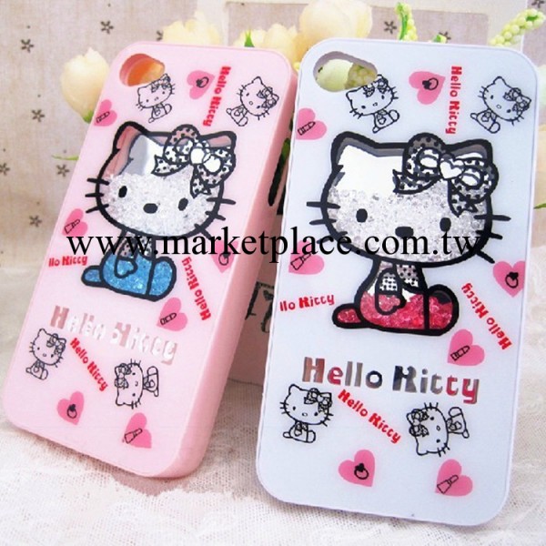 iphone手機殼 蘋果4s保護套 水晶kitty貓手機殼 iphone4水鉆殼工廠,批發,進口,代購