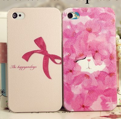 荔枝紋蘋果5保護套4/4S 廠傢直銷批發iphone皮紋手機殼 可愛卡通工廠,批發,進口,代購