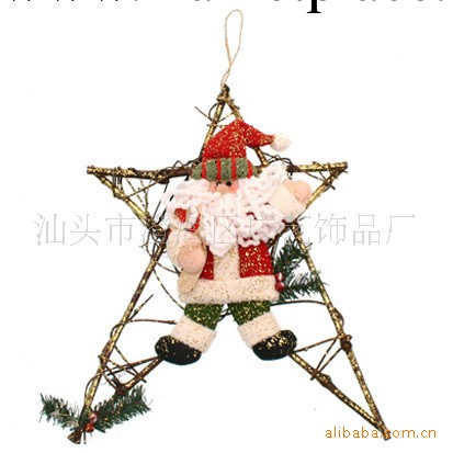 聖誕人物藤圈星型掛飾 聖誕節工藝品裝飾品批發・進口・工廠・代買・代購