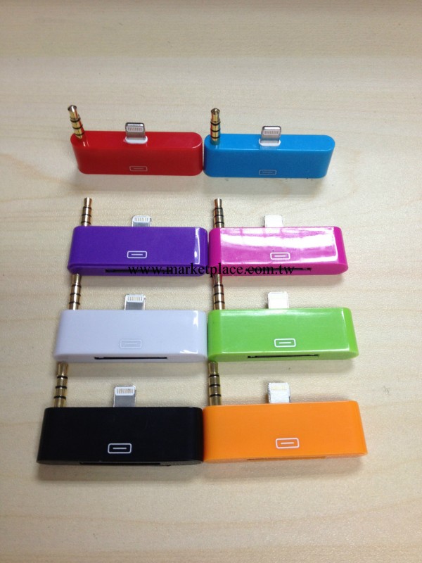 iphone5音頻轉接頭，蘋果5S 五代音頻轉接頭 彩色音頻轉換器 廠傢工廠,批發,進口,代購