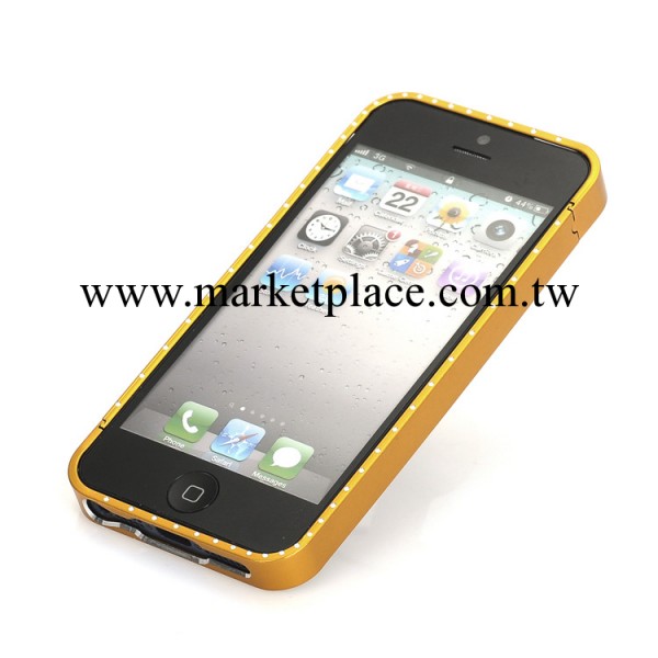 IPHONE 5  5S 鑲鉆cross 金屬邊框手機保護套蘋果殼外殼配件批發工廠,批發,進口,代購