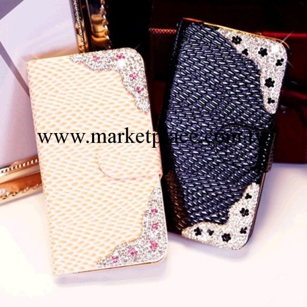 廠價批發 蛇皮紋蘋果iphone4/4s手機皮套 小梅花鑲鉆蘋果5代皮套工廠,批發,進口,代購
