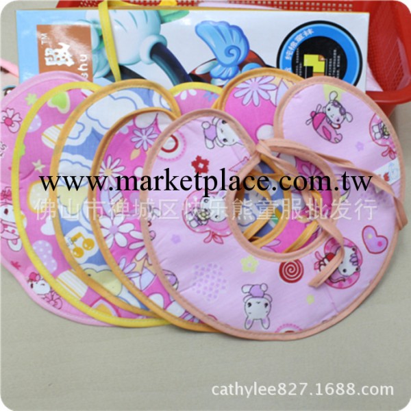 批發嬰兒用品 防水系帶圍嘴 寶寶純棉 圓形口水巾 &八角圍嘴20cm工廠,批發,進口,代購