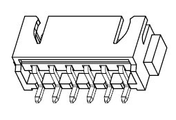 【臥貼針座】2.54*6pin針座丨排針連接器工廠,批發,進口,代購
