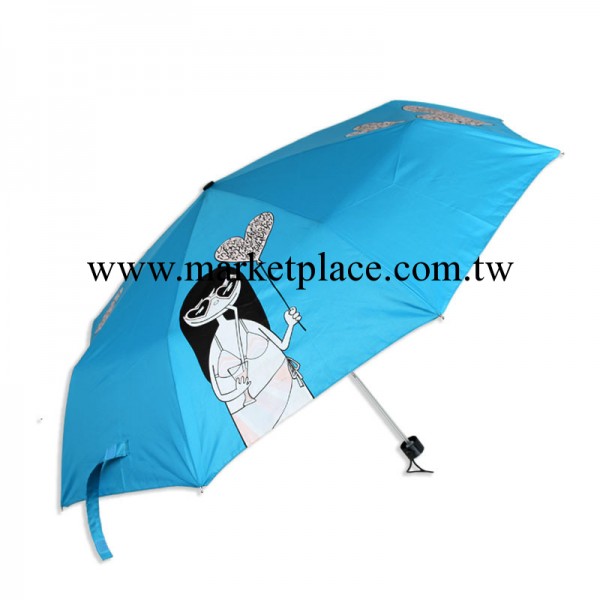 優質批發創意比基尼小姐醜娃變色傘遇水變色晴雨傘三折防紫外線傘工廠,批發,進口,代購
