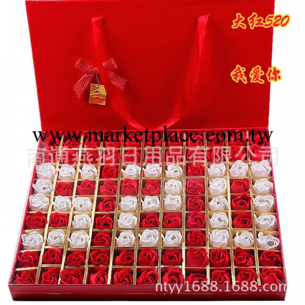 聖誕99朵高檔香皂花玫瑰禮盒 紅520 情人節慶用品創意禮品批發工廠,批發,進口,代購