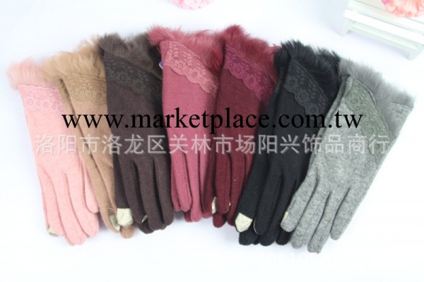 新款虹蝶可愛時尚羊毛毛線手套女士羊毛手套秋冬季短款保暖80220工廠,批發,進口,代購