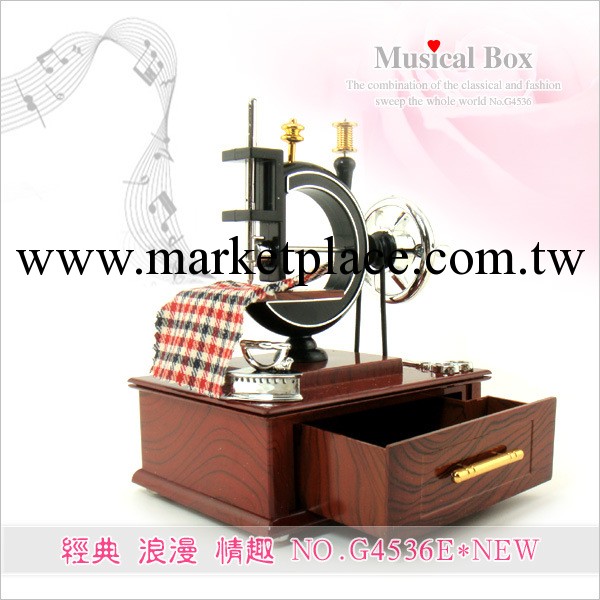手搖老式縫紉機 聖誕禮物生日禮物臺式縫紉機音樂盒八音盒旋轉工廠,批發,進口,代購
