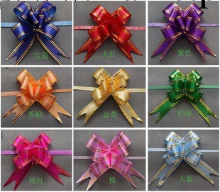 平安夜聖誕果禮品包裝 婚慶金邊1.5cm寬小手拉花工廠,批發,進口,代購