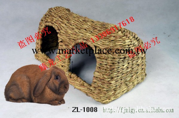 廠傢直供寵物房子窩 茅草 兔子窩 兔用品 茅草屋工廠,批發,進口,代購