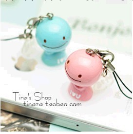 雨止天晴 祈福萌物晴天娃娃htc三星iphone防塵塞手機鏈 3.5mm通用工廠,批發,進口,代購