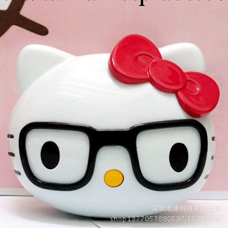 新款可愛卡通hellokitty眼鏡充電寶iphone4S迷你手機移動電源批發工廠,批發,進口,代購