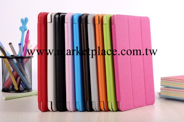 蘋果ipad mini2皮套  三折支架 十字紋保護皮套 帶休眠功能工廠,批發,進口,代購