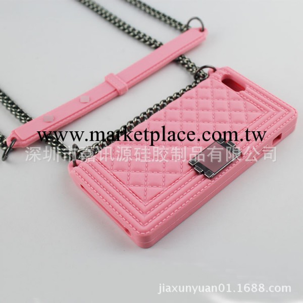 新款小香雙C boy鏈條iPhone5手機殼 蘋果4代矽膠包包手機保護套工廠,批發,進口,代購