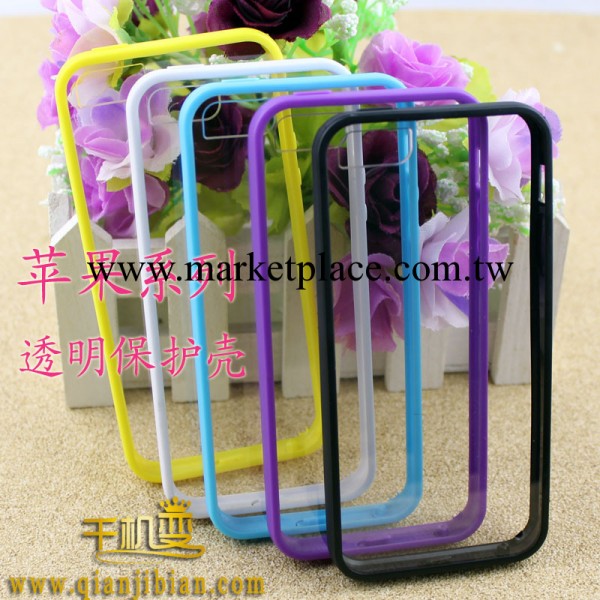 批發 蘋果配件透明殼 iPhone4s/5s矽膠邊透明殼 蘋果土豪金彩框套工廠,批發,進口,代購
