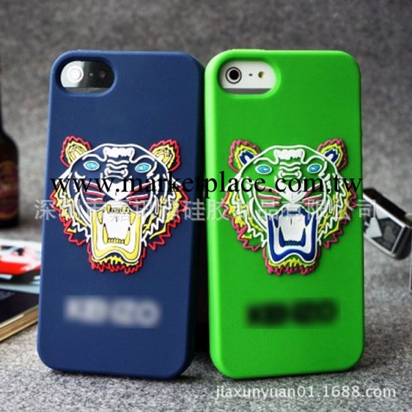 Kenzo虎頭矽膠手機套 iphone5/5s保護殼 外殼 蘋果4/4s手機殼工廠,批發,進口,代購