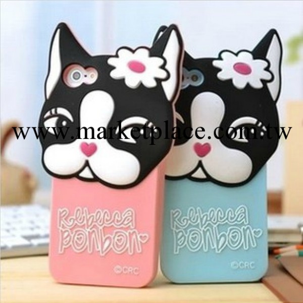 批發新款 iphone5鬥牛犬手機殼 iphone4/4s奶油獅子 防摔矽膠套工廠,批發,進口,代購