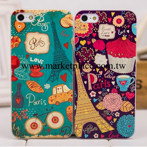 正品彩繪巴黎外殼蘋果iphone4 4s保護套潮 iphone5 5s手機殼批發工廠,批發,進口,代購