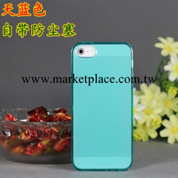 自帶防塵塞清水套iphone5手機殼蘋果5代手機保護套磨砂矽膠套外殼工廠,批發,進口,代購