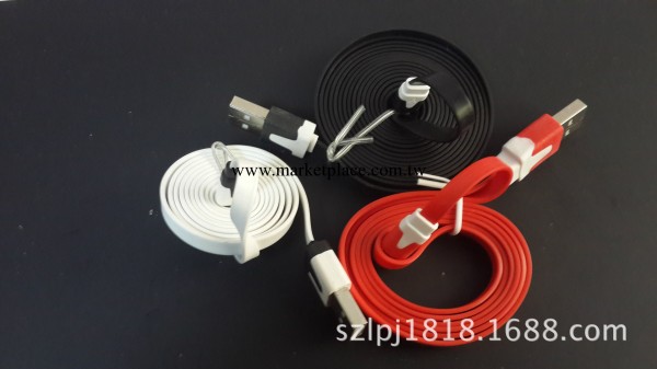 蘋果5G扁線 iphone3G4G5G小面條數據線 蘋果5數據線 小面條線工廠,批發,進口,代購