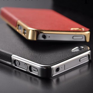 iphone4手機殼 蘋果4手機殼 iPhone4s保護套 外殼子 電鍍貼皮工廠,批發,進口,代購