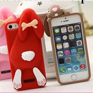 蘋果5S iphone4S 5C 齙牙兔 矽膠套 手機殼 軟殼工廠,批發,進口,代購