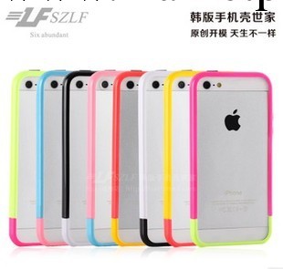 iphone5手機保護殼 最新透明蘋果4/4s 邊框彩色蘋果4/4S情侶潮款工廠,批發,進口,代購