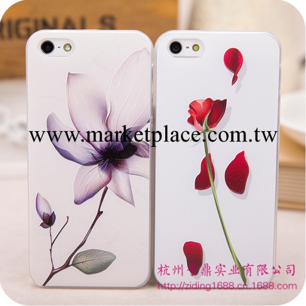 小清新彩繪浮雕iphone5s保護套 新款超薄蘋果5s手機殼 外殼 批發工廠,批發,進口,代購